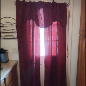 Burgundy Window Set